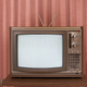 A blank television set